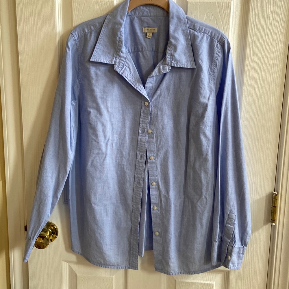 Talbots cotton button down shirt
